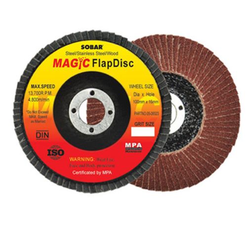 Picture of NIETZ MAGIC RED AO FLAP WHEEL 4IN 120#