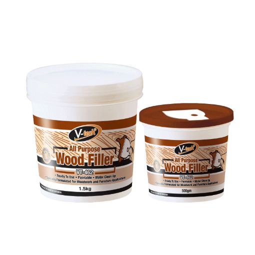 Picture of V-TECH ALL PURPOSE WOOD FILLER (BROWN) 500GM VT462