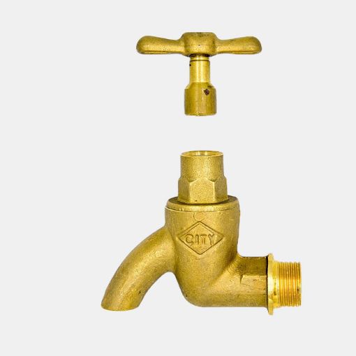 图片 CITY BRASS LOOSE KEY BIB TAP 1/2IN HEAVY DUTY 1008