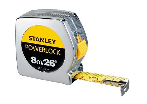 Picture of STANLEY POWERLOCK MEASURING TAPE 8M STHT33428-8