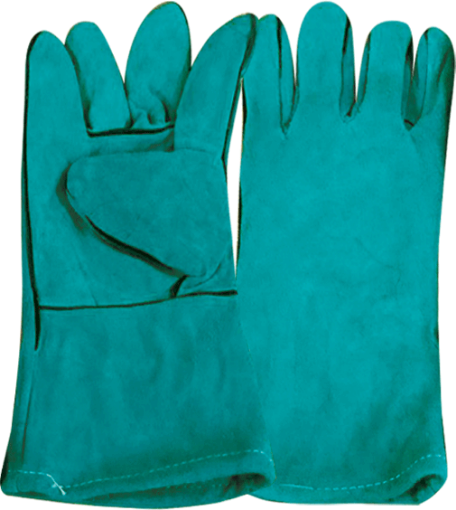 图片 NIETZ FULL LINED LEATHER GLOVES 32CM-MQG GREEN