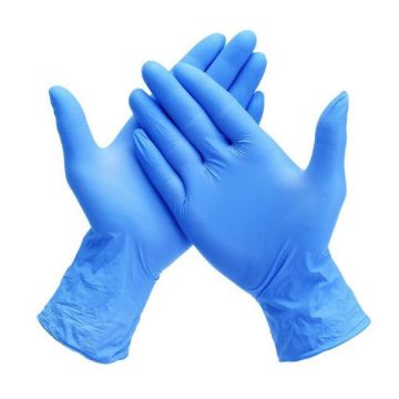 图片 BLUE NITRILE LATEX GLOVES L