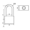 图片 NIETZ LONG SHACKLE ORIGINAL PADLOCK 40MM