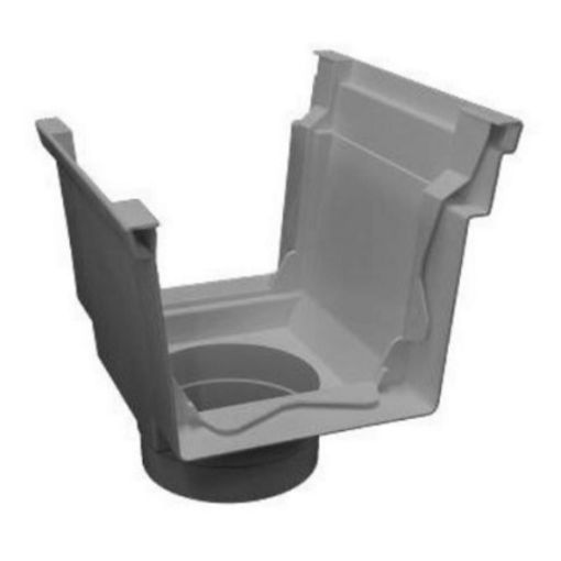 图片 Md Outlet Fin 3 Inch Gutter (G100-Grey)