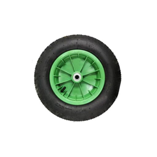 Picture of NIETZ PNEUMATIC WHEEL 13IN GREEN PLASTIC RIM