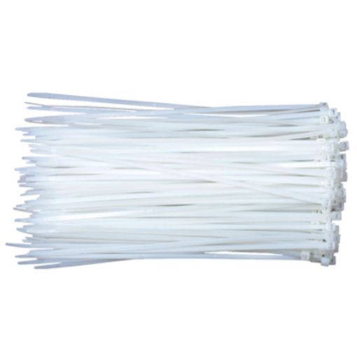Picture of NIETZ WHITE NYLON 6/6 CABLE TIE 100PCSX12IN