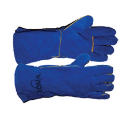 Picture of Picasaf Hqb Blue Full Lined Leather Glove 14 Inch