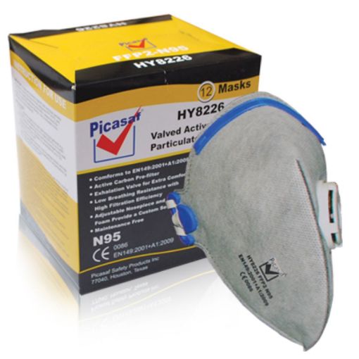 Picture of NIETZ SIRIM N95 FFP2 NR RESPIRATOR MASK WITH VALVE (20PCS/BX) P822V