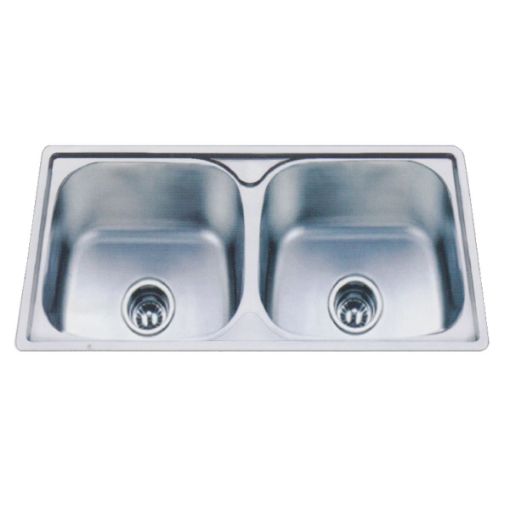 Picture of Celoni Sanix Stainless Steel 2Bowl Sink Satin P8650 860 X 500 X 250 X 1.0 Mm