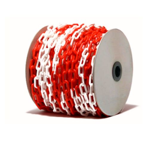 Picture of NIETZ PLASTIC CHAIN RED WHITE 6.0X25M