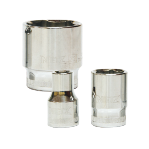 Picture of NIETZ 1/2IN DRIVE CHROME SOCKET (6PT) 08MM