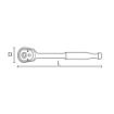 Picture of NIETZ 3/8IN DRIVE PRO (QUICK RELEASE) RATCHET HANDLE 48T-3/8IN