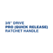 Picture of NIETZ 3/8IN DRIVE PRO (QUICK RELEASE) RATCHET HANDLE 48T-3/8IN