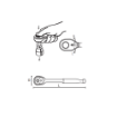 Picture of Nietz Drive Super Offset Ratchet Handle 72T 1/2 Inch 6/24
