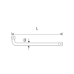 图片 Nietz Drive L Handle  (Cr-Mo) 10 Inch 1/2 Inch 5/50