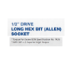 Picture of Nietz 1/2 Inch Drive Long Allen Box Socket 4 Mm 10/50