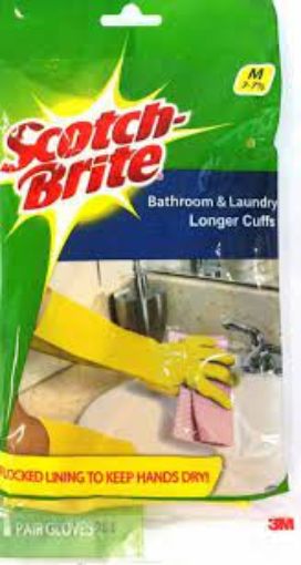 Picture of (Remove) (U) 3M SCOTCH BRITE BATHROOM GLOVE - M 24/CTN