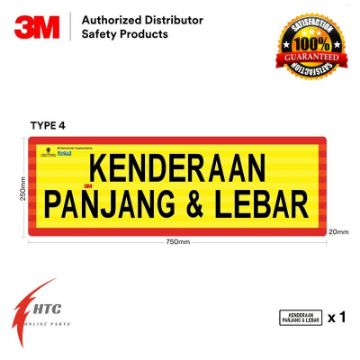 Picture of 3M KENDERAAN PANJANG & LEBAR LORRY MARKING (100 PCS/CTN)