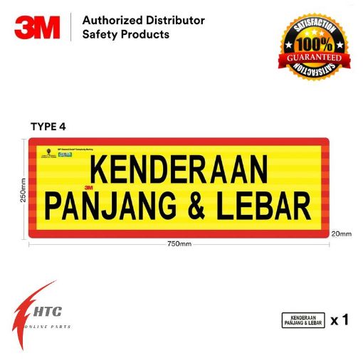 Picture of 3M Kenderaan Panjang & Lebar Lorry Marking (100 Pieces/ Carton)
