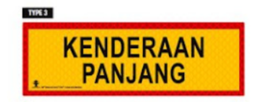 Picture of 3M Kenderaan Panjang Lorry