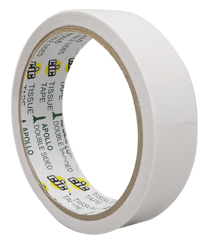 图片 APOLLO DOUBLE SIDE COTTON TAPE 24MMX10YD 12/144/CTN