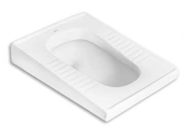 Picture of CAN SQUATING PAN WITH INTEGRAL FOOT REST C-205 WHITE