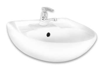 图片 CAN WALL HUNG WASH BASIN (387X335X168MM) L-303 WHITE WALL