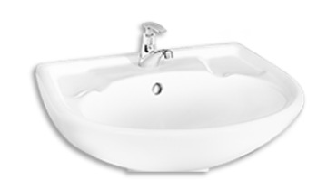 图片 CAN WALL HUNG WASH BASIN (480X405X220MM) L-306 WHITE W/BASIN-FOC