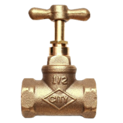 图片 CITY BRASS LIGHT DUTY STOPCOCK 3/4IN 1003