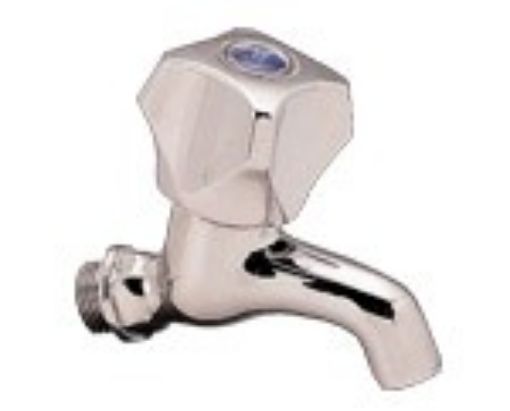 Picture of DOE CROME PLATED BRASS BOOSTER BIB TAP WITH ARROWLINEABS HANDLE 1/2IN BT3