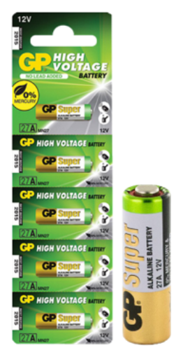 Picture of GP HIGH VOLTAGE BATTERY FOR REMOTE CONTROL 27A 12V