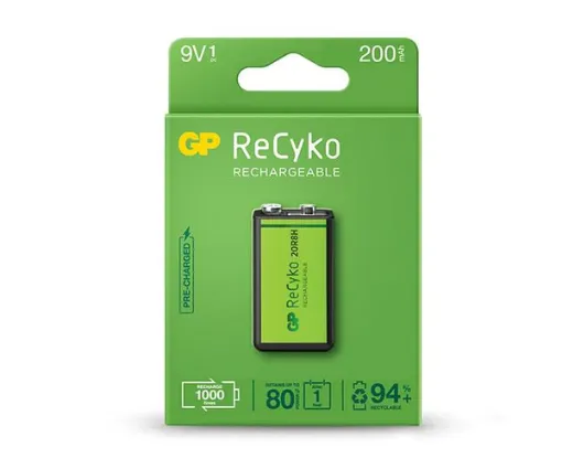 Picture of GP RECYKO BATTERY ONLY 9V 200MAH