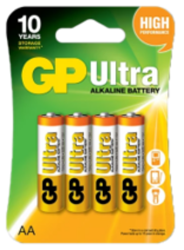 图片 GP ULTRA ALKALINE BATTERY AAX4
