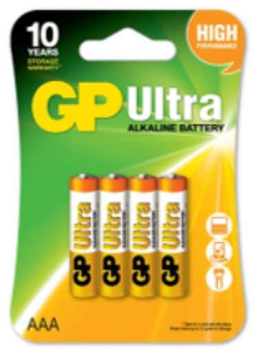 图片 GP ULTRA ALKALINE BATTERY AAAX4