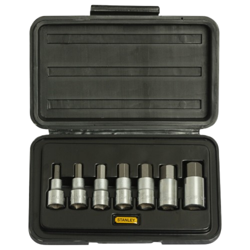 Picture of STANLEY 1/2IN DRIVE HEX. BIT SOCKET SET-MM 7PCS 89-099