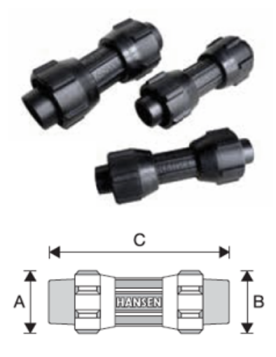 Picture of HANSEN POLY EQUAL COUPLING 50MM