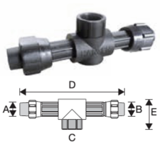 Picture of HANSEN FEMALE TEE 25X25MMX1/2IN