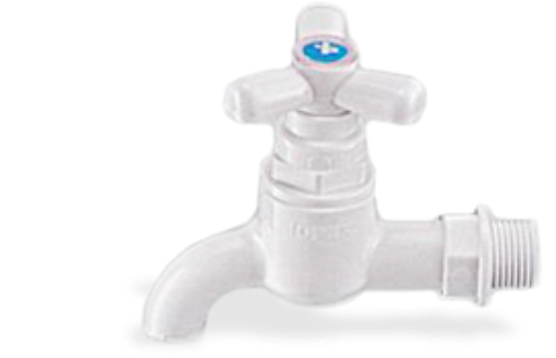 Picture of JOPEX PVC BIBCOCK TRI-HANDLE 1/2IN BC03W