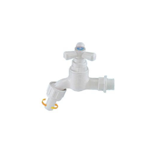 图片 JOPEX HOSE BIBCOCK WITH CONNECTOR TRI-HANDLE 1/2IN BCHC03W