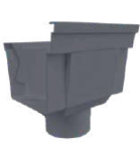 Picture of MIDDY OUTLET FIN GUTTER (G100-GREY) 4IN