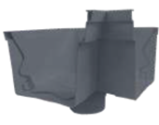 Picture of MIDDY CORNER IN WITH OUTLET FOR GUTTER (G100-GREY) 3IN