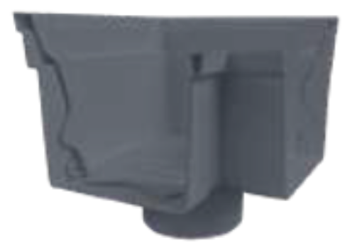 图片 MIDDY CORNER OUT WITH OUTLET FOR GUTTER (G100-GREY) 4IN