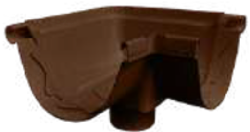 Picture of MIDDY CORNER OUT WITH OUTLET (G380-BROWN) 3IN