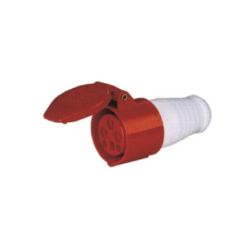 Picture of NIETZ RED CEE CONNECTOR SOCKET WATERPROOF 224 4PIN 32A 415V RED