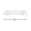 Picture of (TS) NIETZ CRV DIN DOUBLE OPEN END WRENCH 22X24MM