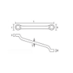 Picture of NIETZ END WRENCH 45O DOUBLE RING GERMAN TYPE(12PT) 19X21MM