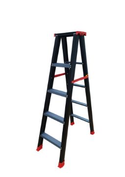 图片 NIETZ ALUMINIUM LADDER MIDNIGHT BLACK DOUBLE SIDED HEAVY DUTY 8 STEPS