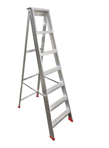 Picture of NIETZ ALUMINIUM LADDER SINGLE SIDED MEDIUM DUTY 8 STEPS
