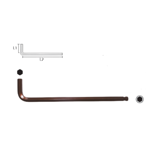 Picture of NIETZ EXTRA LONG BALL POINT RED HEXEGON WRENCH 5.0MM