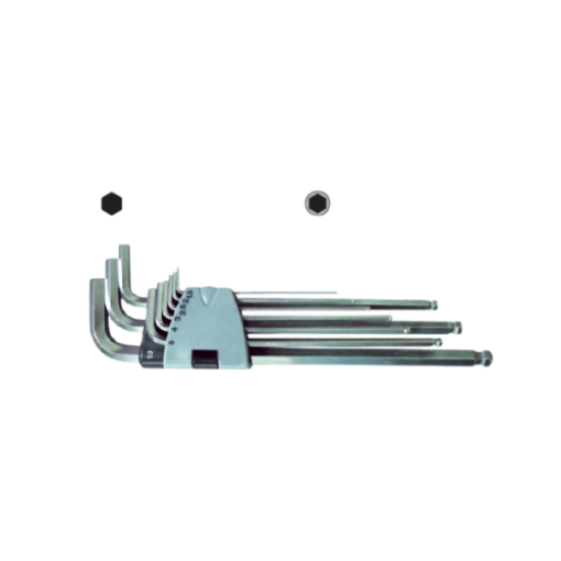 Picture of NIETZ STAINLESS STEELTL EXTRA LG BALL PT HEX WRENCH SET 9PCS